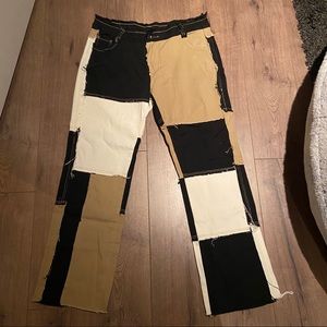 Patch detailing pants